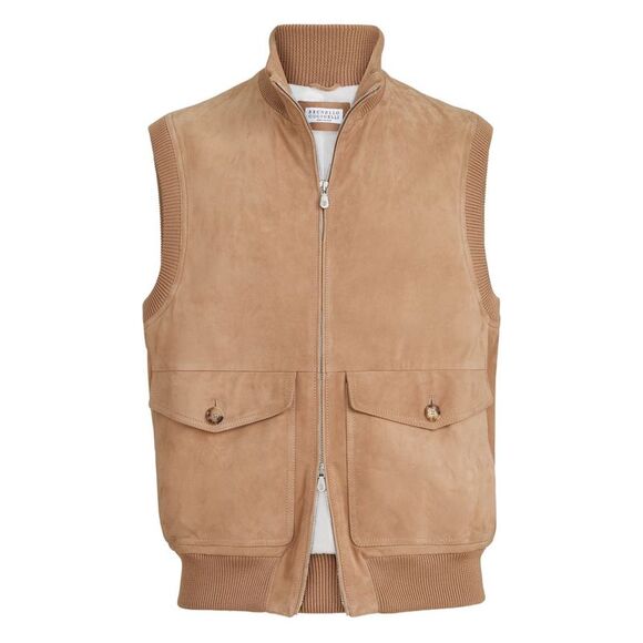 BRUNELLO CUCINELLI Other - Brunello Cucinelli Men Leather Vest